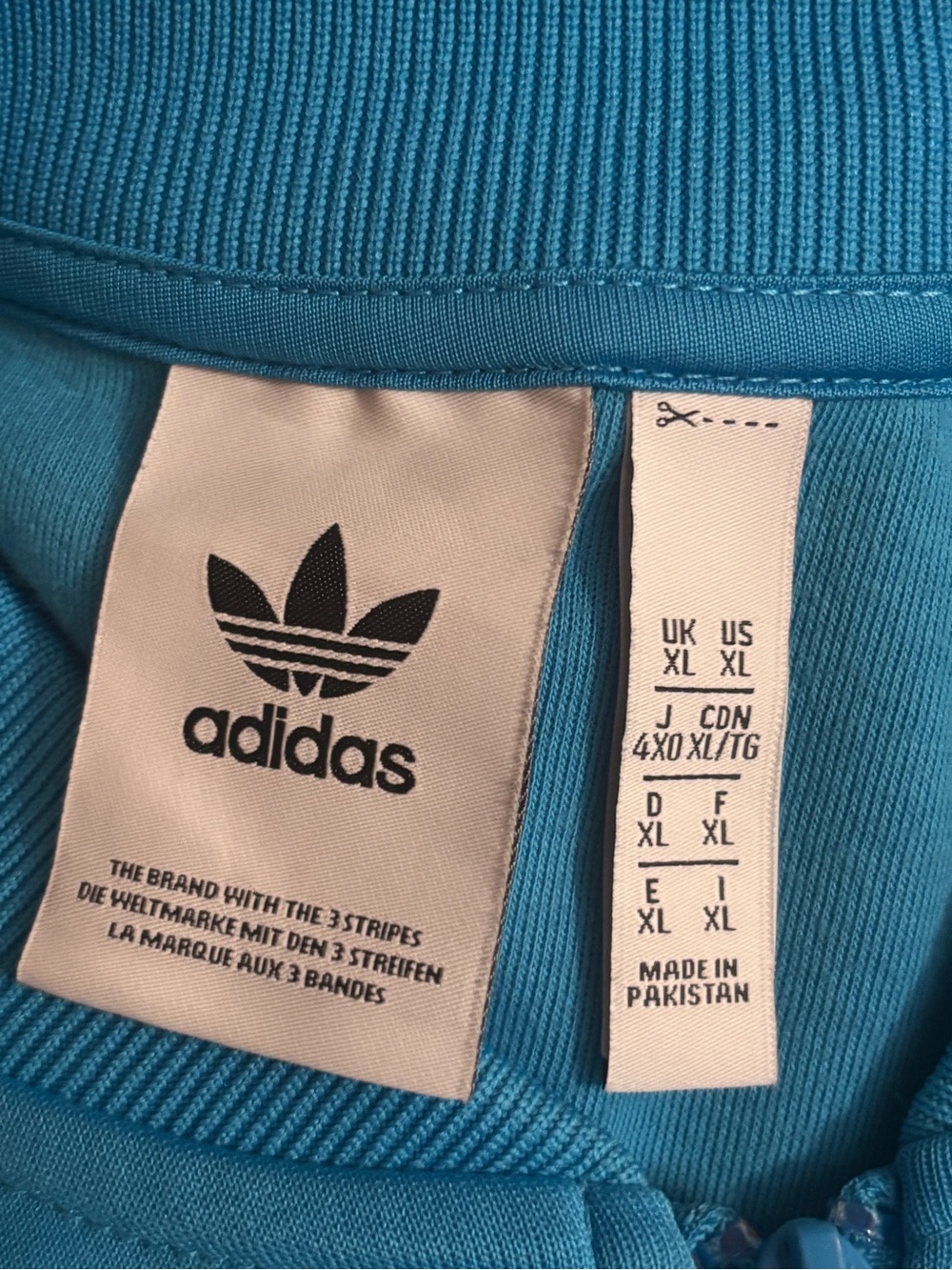 adidas Teal Zip-Up Track Bomber Jacket - Picture 5 of 5